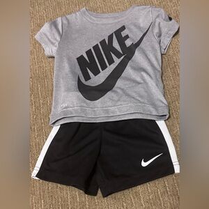 Nike Gray and Black Kids Matching Set
